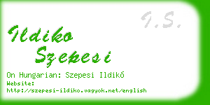 ildiko szepesi business card